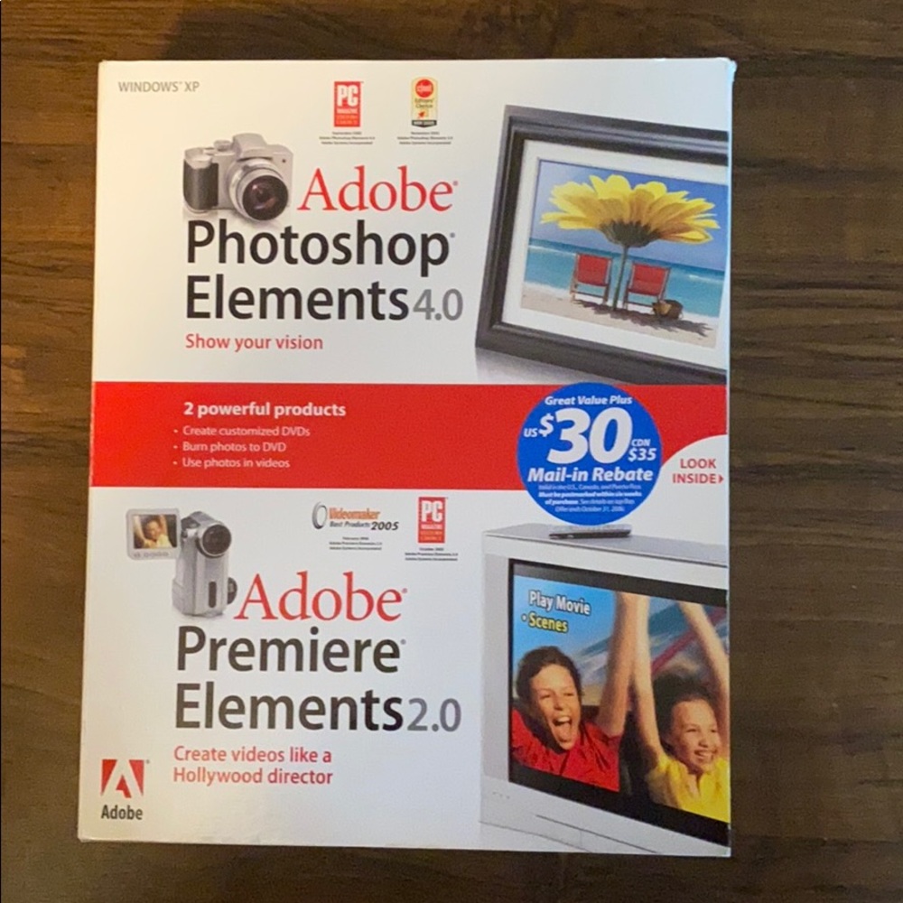 Adobe Photoshop AND Premiere Elements 4.0 DVD’s